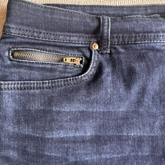 INC International Concepts Regular Fit Dark Wash Denim Bermuda Jean Shorts Sz 12 - Picture 5 of 9